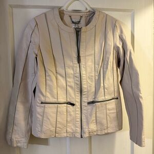 Lu by Lolita Cream Leather Jacket